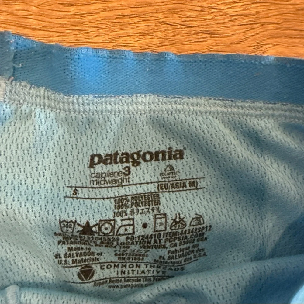 Patagonia Leggings Womens Small  Blue Capilene Midweight Base Layer Thermal - Picture 4 of 5